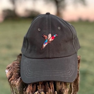 Pheasant Cap | Dark Green | Unisex Dad Hat | Embroidered Cap