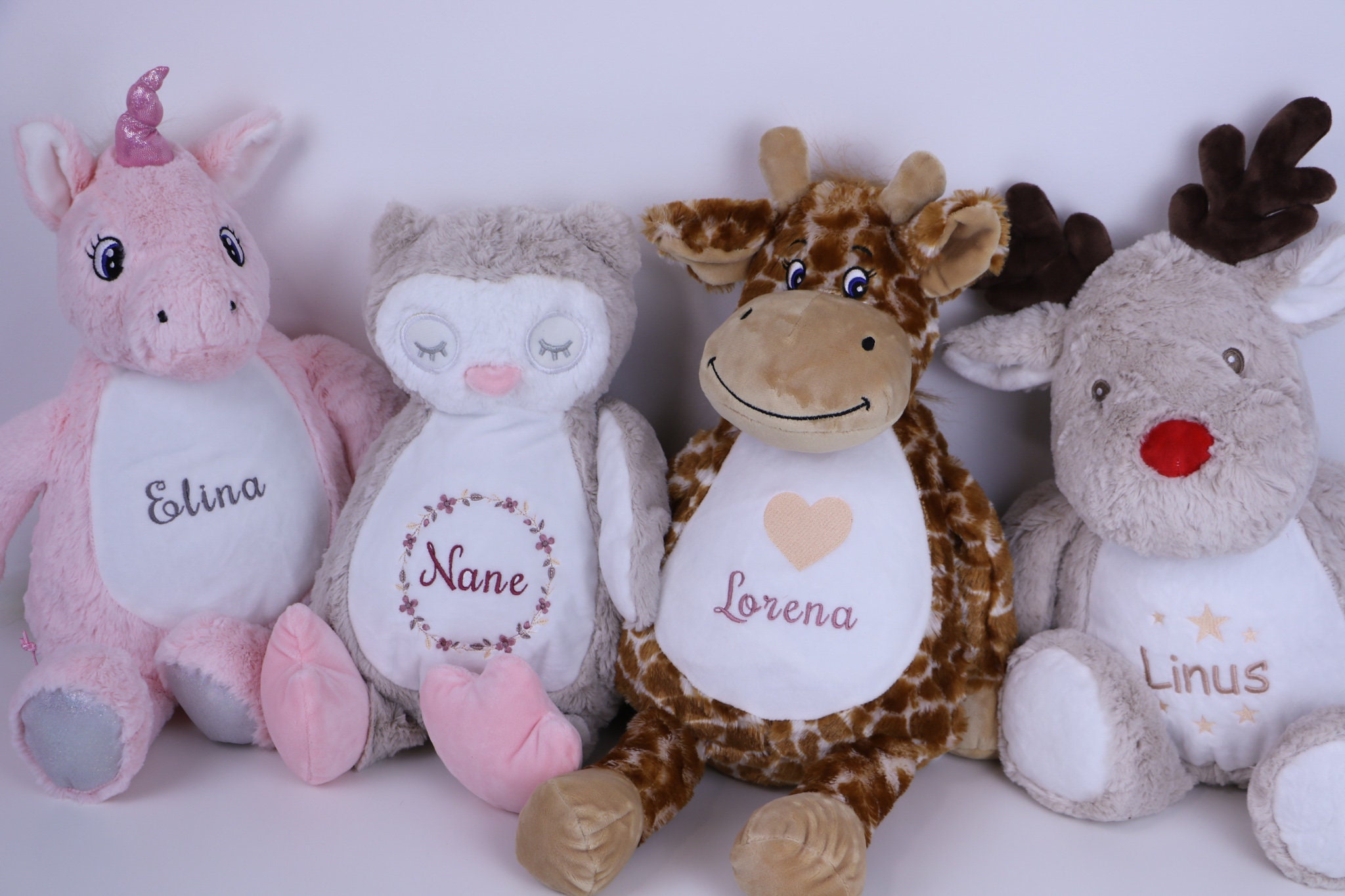Fluffy Cuddly Unicorn With Name Cuddly Toy Personalized Etsy