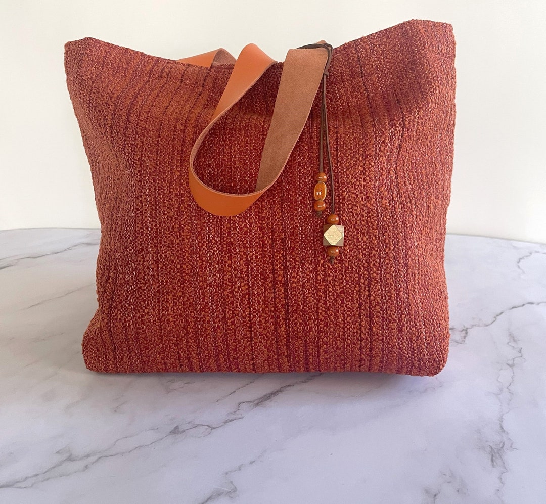 Upcycled Fabric Tote Bag Handmade Upholstery Fabric Bag Etsy
