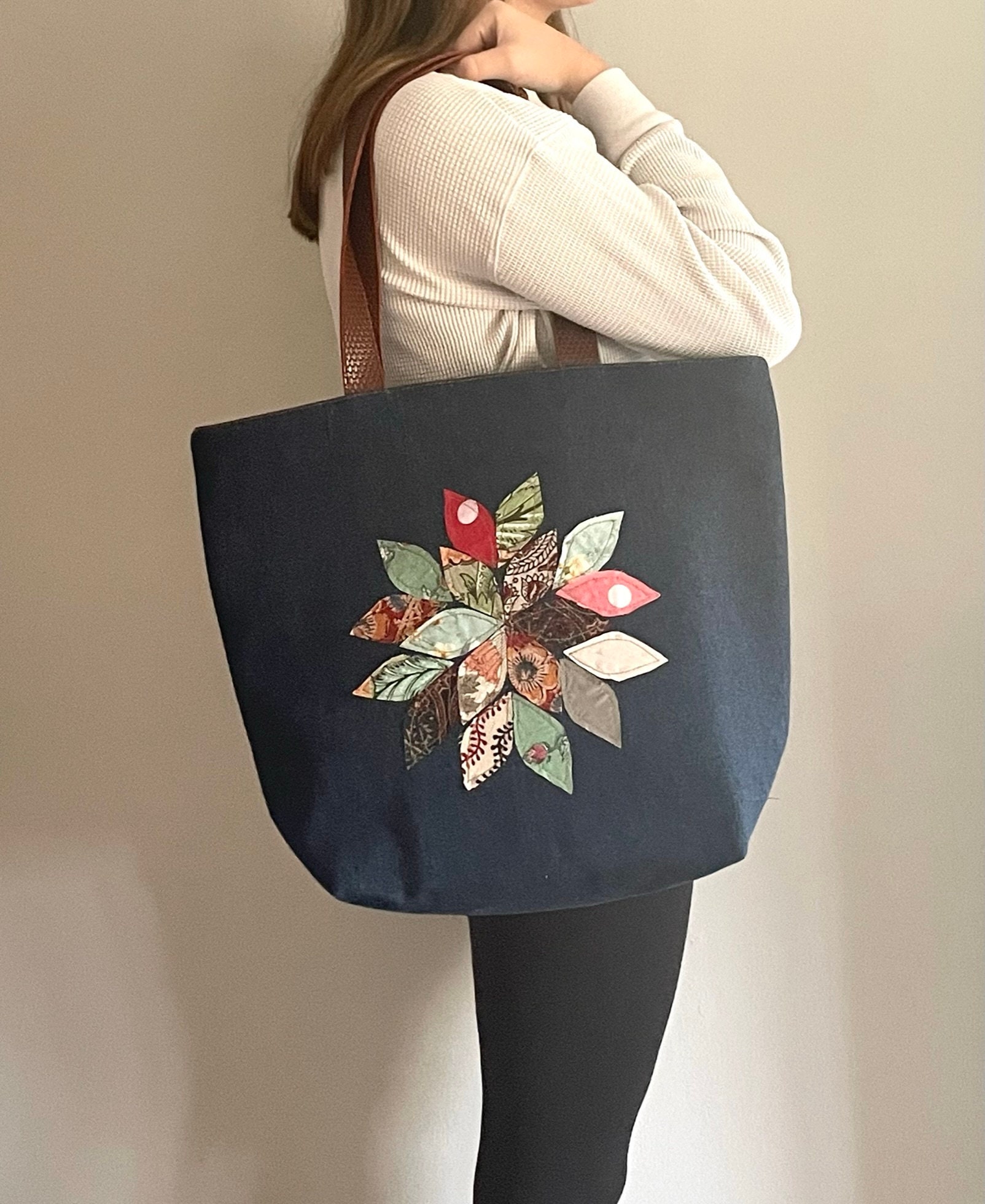 Purple Bloom - Hand Painted Bag – Jen Stone Design