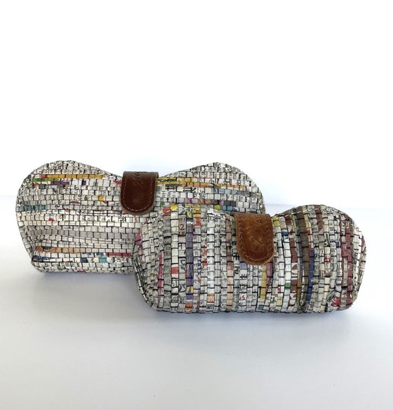 Artisanal Newspaper Sunglasses Case: Sustainable Eyeglasses Protector