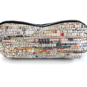 Unique handcrafted upcycled Sunglasses Case/pouch with zipper