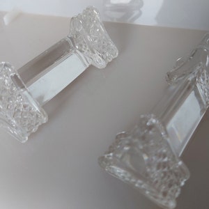 Pair of cut glass knife rests