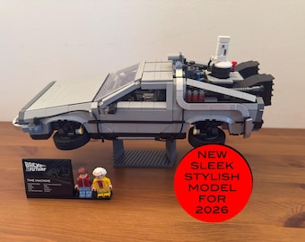 NUEVA versión moderna, elegante y con estilo - - Lego Regreso al Futuro DeLorean Stand - (10300).