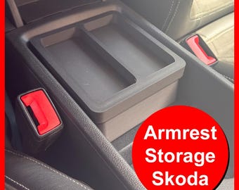 Almacenamiento para reposabrazos Skoda Kodiaq y Karoq - 2021-2025