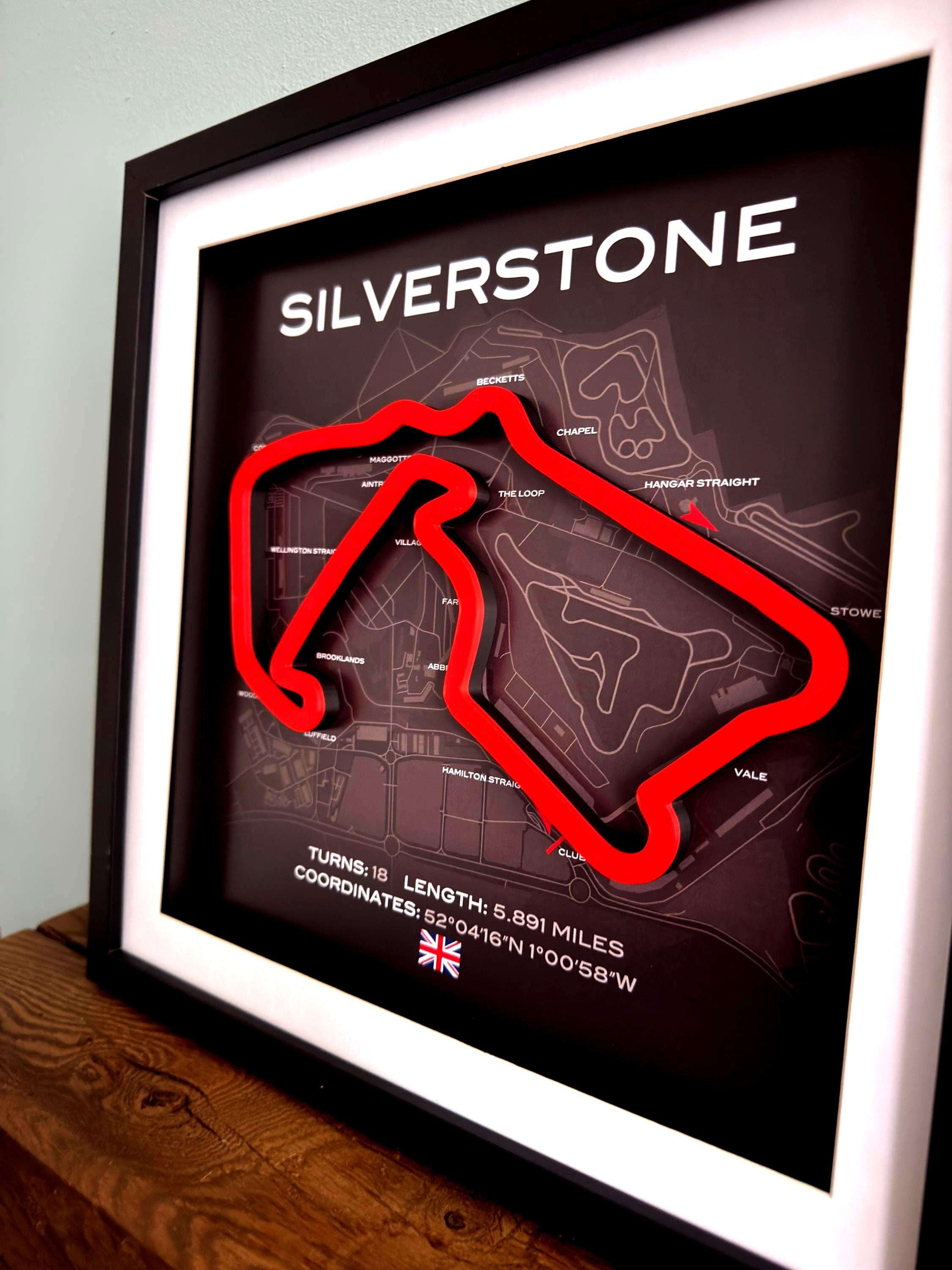 Wallet Silverstone Racing Silverstone Race Circuit - Framed Track With Customisable Colours - Etsy