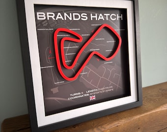 Circuito de carreras Brands Hatch: pista enmarcada con colores personalizables