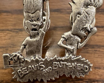 Vintage 1993 MTV Beavis and Butt-Head Pin Starline Manufacturing - New Old Stock! Free S/H!