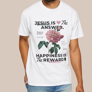 Jesus ist die Antwort stückgefärbtes T-Shirt