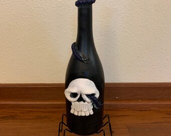 Bones and Bugs Recycled Wine Bottle