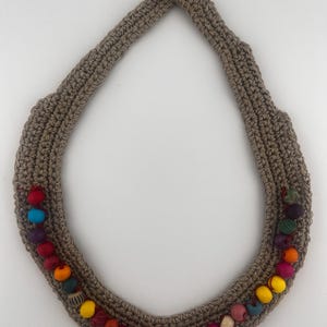Rainbow handmade necklace, beautiful necklace, crochet necklace