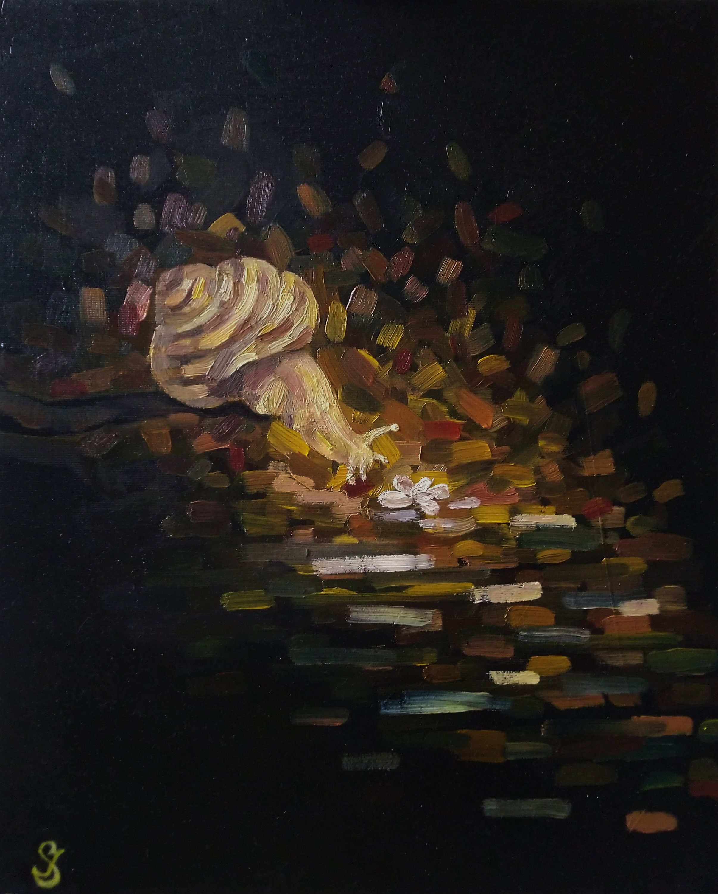 Tableau, Peinture à L'huile Escargot