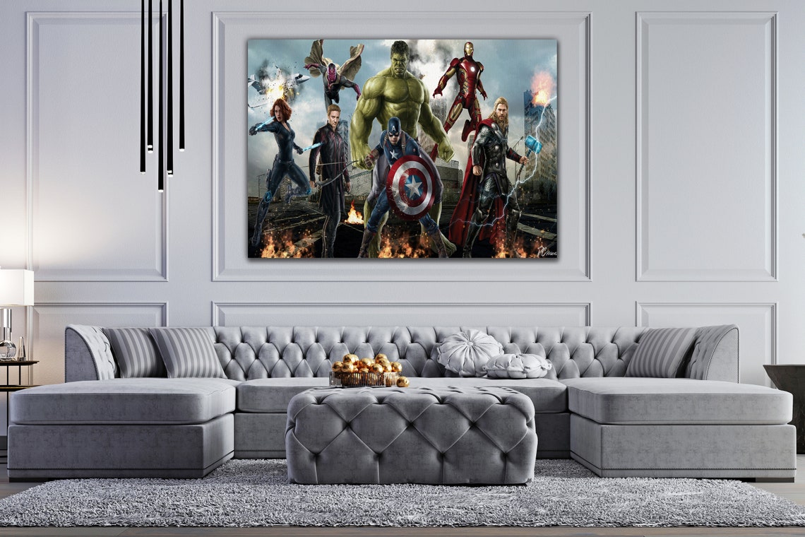 The Avengers Wall Art Premium Canvas High Quality Wall Art Etsy
