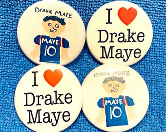 Drake Maye - New England Patriots - Botones o imanes de 1,25" (paquete de cuatro) - imán deportivo