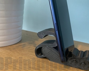 Lazy Cat smartphone stand / holder. Fun Desk Accessory. iPhone Cute Animal stand  -3D printed