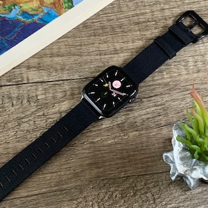 Men Slim Lightweight Apple Watch Canvas Straps 38mm/40mm/41mm, 42mm/44mm/45mm, Apple Watch band, Gift For Her, Gift For Him