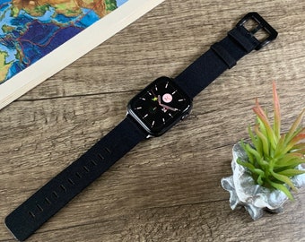 Men Slim Lightweight Apple Watch Canvas Straps 38mm/40mm/41mm, 42mm/44mm/45mm, Apple Watch band, Gift For Her, Gift For Him