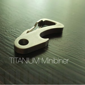 Titaner Titanium Heavy Duty Key Rings Mini Carabiners Keychain Quickdraw  Hooks Medium