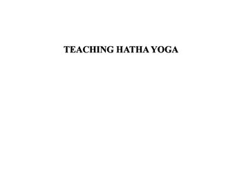 191 pages Teaching Hatha Yoga, Teacher Manual, Tantric Philosophy, Training Tools Yoga Class Stress Relief Weight Loss Book Digital Download