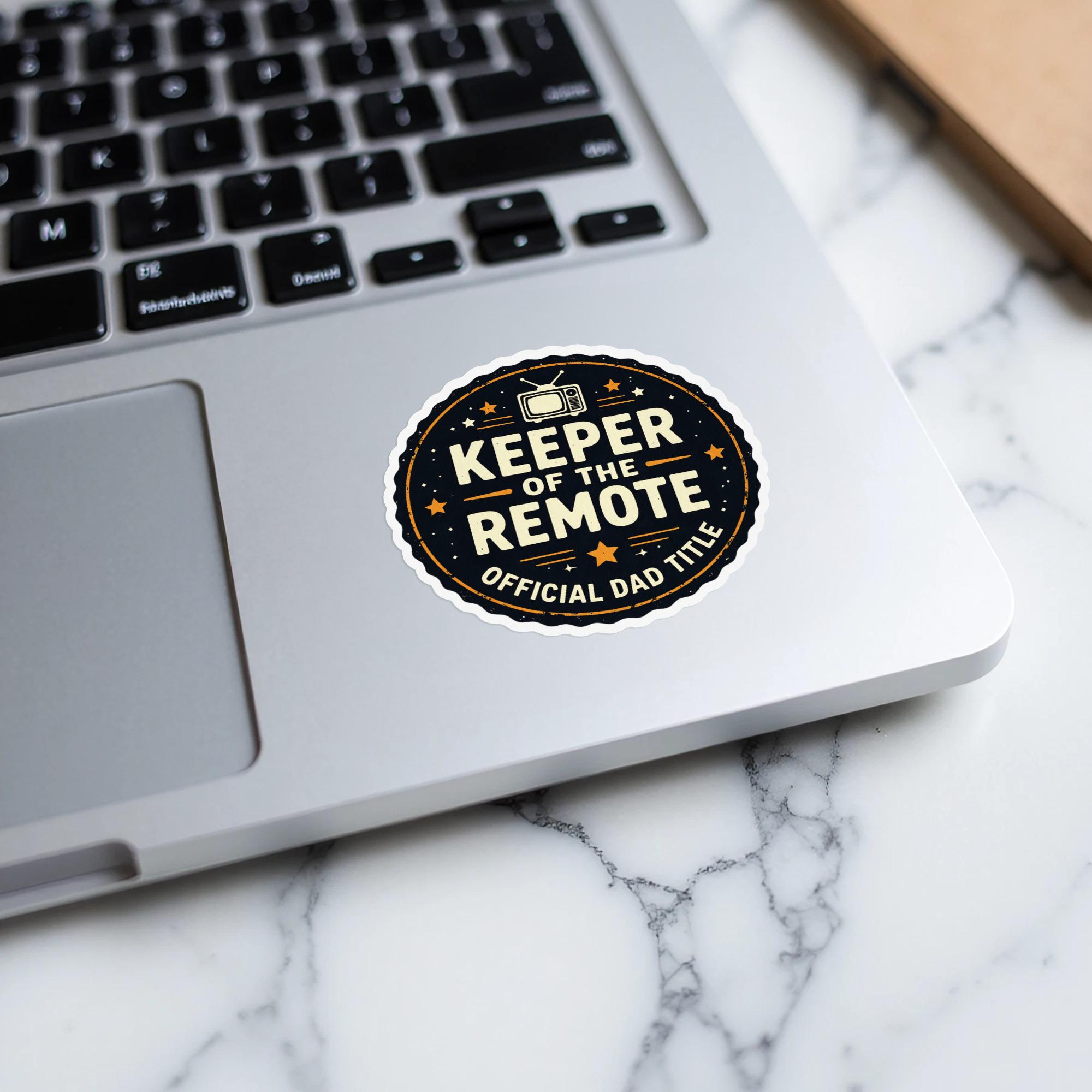 Keeper of the Remote Official Dad Title Stickers, Funny Father's Day ...