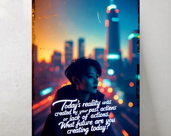 Mentalidade é Tudo | Arte de Parede para Imprimir | Motivação para o Sucesso | Mentalidade de Crescimento | Pôster Inspirador | Baixe Artesanato DIY