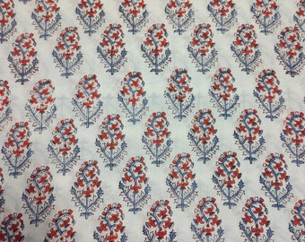 On Running Sale Hand Block Print Fabric For Curtains, Womens Clothing, Home Decor, Dressmaking Fabric, Dresses Fabric, Robe Throw Fabric
