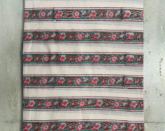 Cotton Block Print Fabric, Colorful Indian Floral Fabric, Dressmaking and Sewing Material