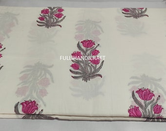 Handmade Boho Cotton Fabric | Indian Block Print | Dressmaking & Craft Fabric