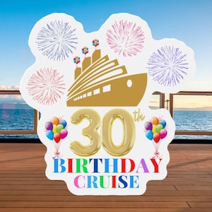 30th Birthday Cruise Door Magnet, Birthday Magnets, Cruise Magnets, 30th Birthday Celebration, Birthday Cruise Gift, Cruise Door Decorations