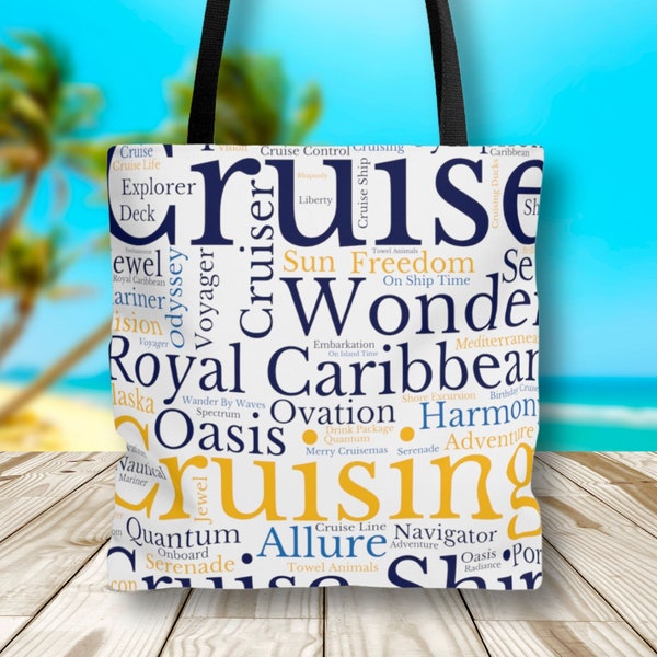 Royal Caribbean Cruise Tote Bag, Beach Bag, Travel Tote Bag, Cruise Vacation Totes, Beach Bags, Beach Excursion Bags, Cruise Line Tote Bag