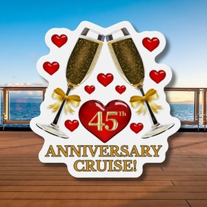 45th Anniversary Cruise Door Magnet, Cruise Magnets, Anniversary Magnets, Wedding Anniversary Gifts, Cruise Door Decorations, Cruise Gifts