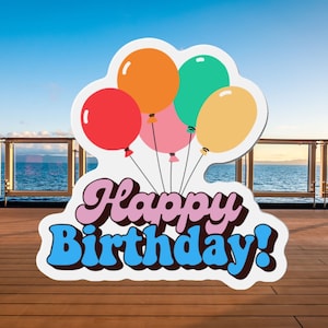 Happy Birthday Cruise Door Magnet, Cruise Magnets, Cruise Door Decorations, Birthday Balloon Magnets, Birthday Magnet Gifts, Royal Caribbean