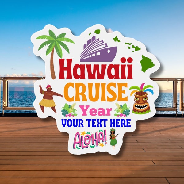 Personalized Hawaii Cruise Cruise Door Magnet, Cruise Ship Magnets, Hawaiian Cruise Decorations, Aloha Door Magnets, Cruise Door Decorations