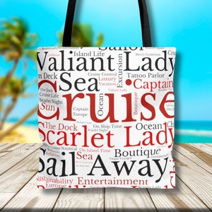 Sac fourre-tout croisière Virgin Voyages, cabas de plage croisière, sac fourre-tout, cabas marin, sac suite Rock Star, sacs de plage d'excursion, cabas croisière