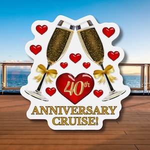 40th Anniversary Cruise Door Magnet, Cruise Magnets, Anniversary Magnets, Wedding Anniversary Gifts, Cruise Door Decorations, Cruise Gifts