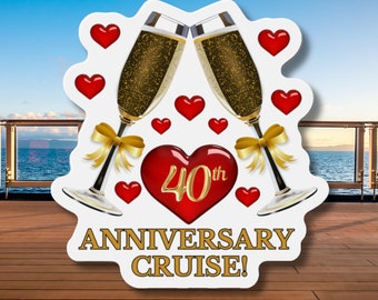 40th Anniversary Cruise Door Magnet, Cruise Magnets, Anniversary Magnets, Wedding Anniversary Gifts, Cruise Door Decorations, Cruise Gifts