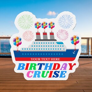 Personalized Birthday Cruise Door Magnet, Birthday Magnets, Cruise Magnets, Birthday Cruise Gift, Cruise Door Decor, Cruise Door Decorations