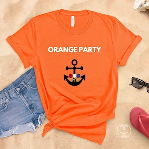 Holland America Orange Party Cruise T-Shirt, Orange Night Tshirt, Cruise Shirts, Cruise Gift, Dutch Anchor Cruise Shirt, HAL Dutch Day shirt