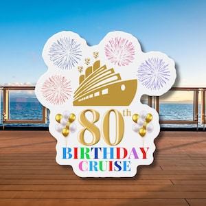80th Birthday Cruise Door Magnet, Birthday Magnets, Cruise Magnets, 80th Birthday Celebration, Cruise Door Decor, Cruise Door Decorations