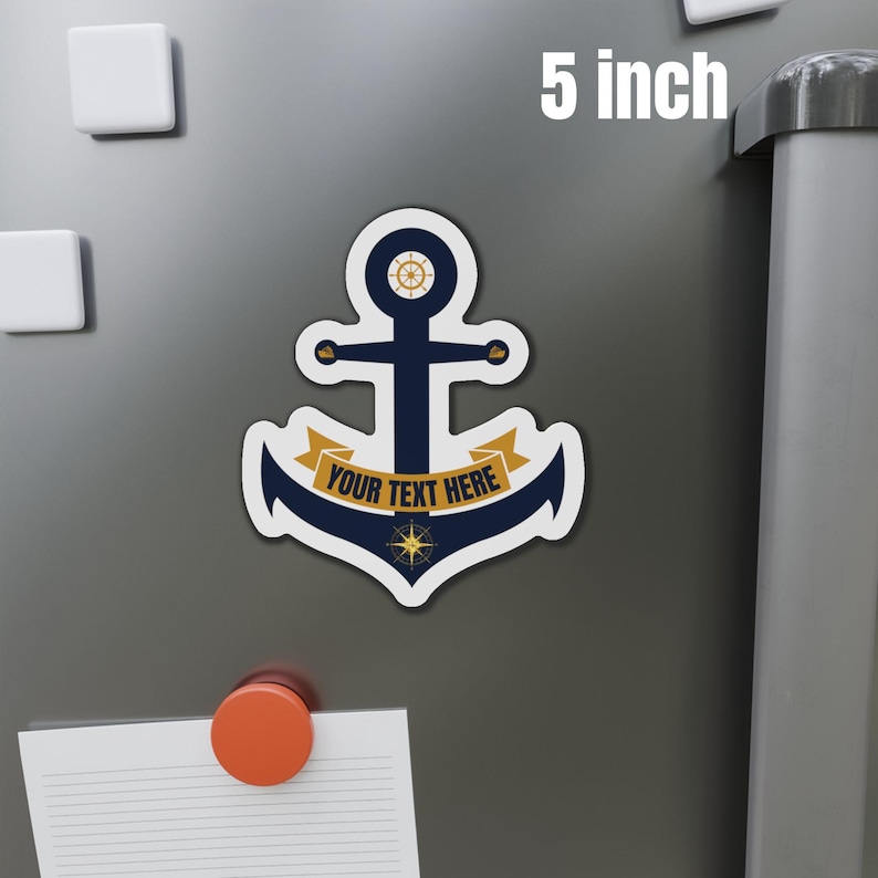 Personalized Anchor Cruise Door Magnet, Cruise Magnets, Anchor Magnets, Cruise Door Decorations, Custom Cruise Ship Magnets, Royal Caribbean 5" x 5"