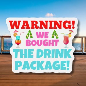 Warning! We Bought The Drink Package Cruise Door Magnet, Cruise Magnets, Cruise Door Decorations, Royal Caribbean, Gift, Cruise Drink Magnet