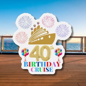 40th Birthday Cruise Door Magnet, Birthday Magnets, Cruise Magnets, 40th Birthday Celebration, Cruise Door Decor, Cruise Door Decorations