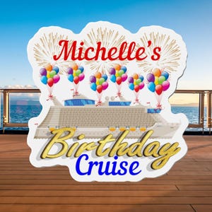 Personalized Birthday Cruise Magnet, Birthday Magnets, Cruise Magnets, Birthday Cruise Gift, Cruise Door Decorations, Royal Caribbean Cruise