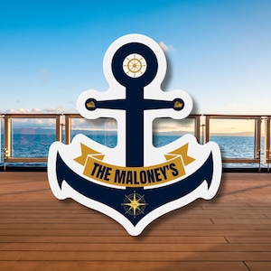 Personalized Cruise Anchor Magnet family name