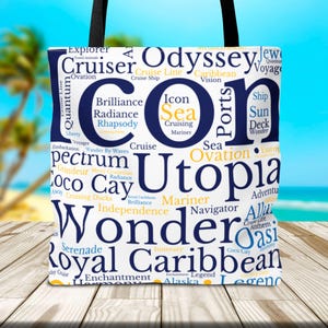 Royal Caribbean Cruise Tote Bag, Beach Bag, Travel Tote Bag, Cruise Vacation Totes, Beach Bags, Beach Excursion Bags, Cruise Line Tote Bag