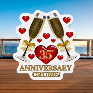 35th Anniversary Cruise Door Magnet, Cruise Magnets, Anniversary Magnets, Wedding Anniversary Gifts, Cruise Door Decorations, Cruise Gifts