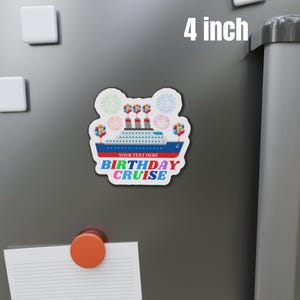 Personalized Birthday Cruise Door Magnet 4 inch
