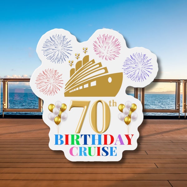 70th Birthday Cruise Door Magnet, Birthday Magnets, Cruise Magnets, 70th Birthday Celebration, Cruise Door Decor, Cruise Door Decorations