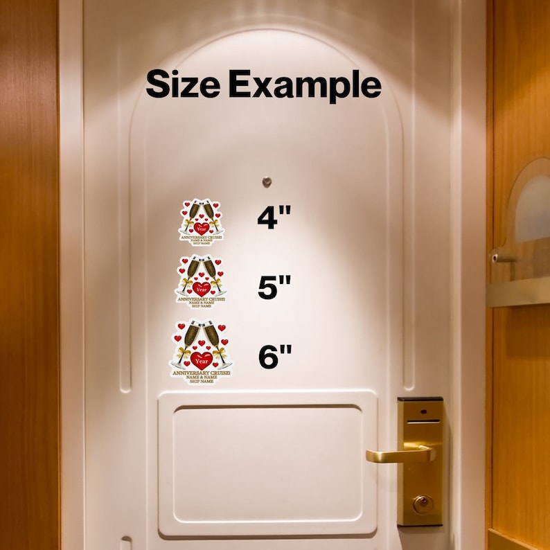 Personalized Anniversary Cruise Door Magnets