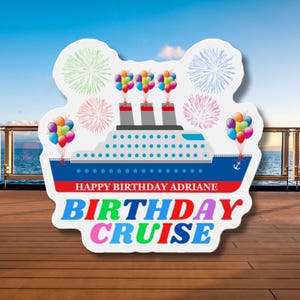 Personalized Birthday Cruise Door Magnet, Birthday Magnet, Cruise Magnet, Birthday Cruise Gift, Cruise Door Decoration, Custom Cruise Magnet